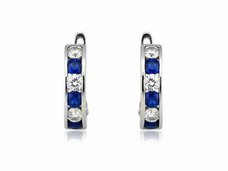 Złote kolczyki dla dziewczynki z białego złota