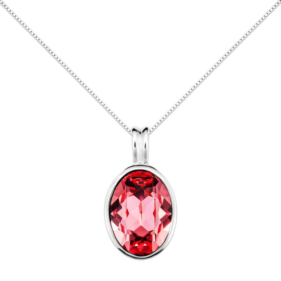 Naszyjnik srebrny 925 Swarovski - elipsa