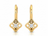 Delikatne złote kolczyki angielskie z cyrkonią