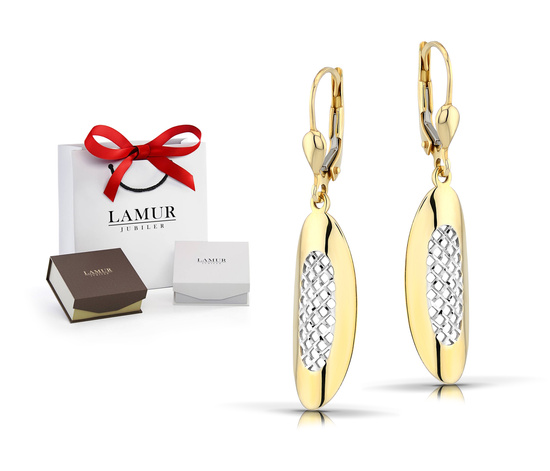 Złote kolczyki 585 - wiszące