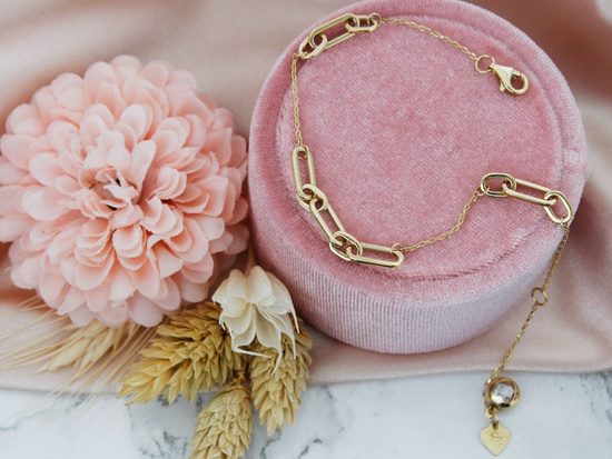 Bransoletka złota łańcuszek z dużymi ogniwami
