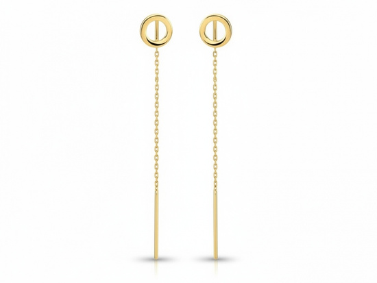 Kolczyki przewlekane z ringiem