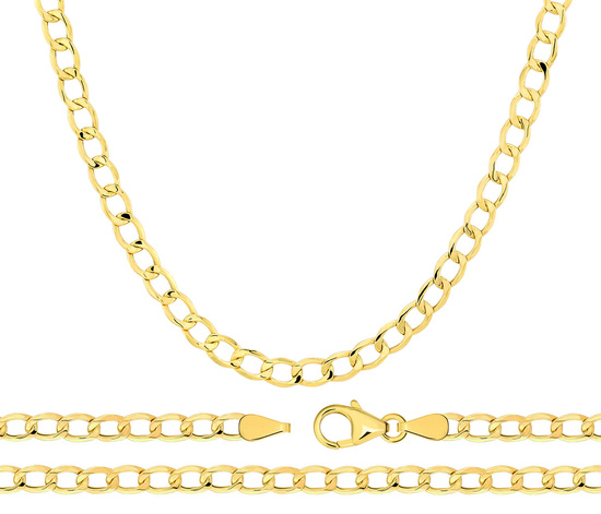 Złoty łańcuszek 585 pancerka - 60 cm