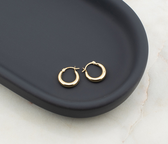 Złote kolczyki koła 585 - 16 mm