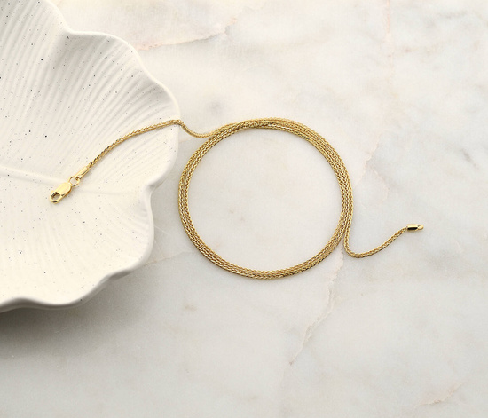 Złoty łańcuszek 585 lisi ogon