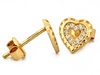 Kolczyki na sztyfcie serduszka