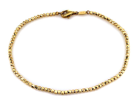 Bransoletka złota z małych błyszczących kuleczek