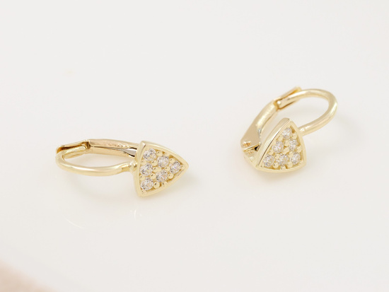 Kolczyki złote delikatne subtelne dla dziewczynki