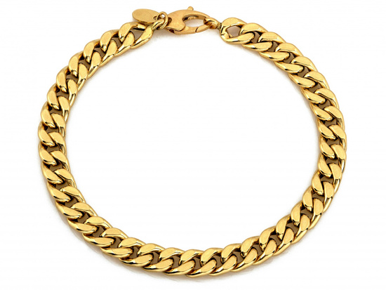 Gruba złota bransoletka pancerka