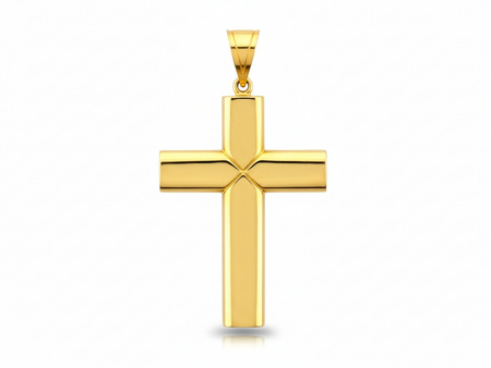 Duży krzyżyk złoty na łańcuszek