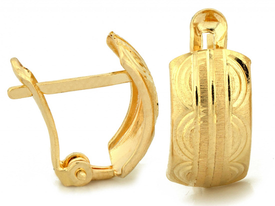 Kolczyki złote angielskie błyszczące