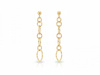 Kolczyki złote długie wiszące z małych kółek