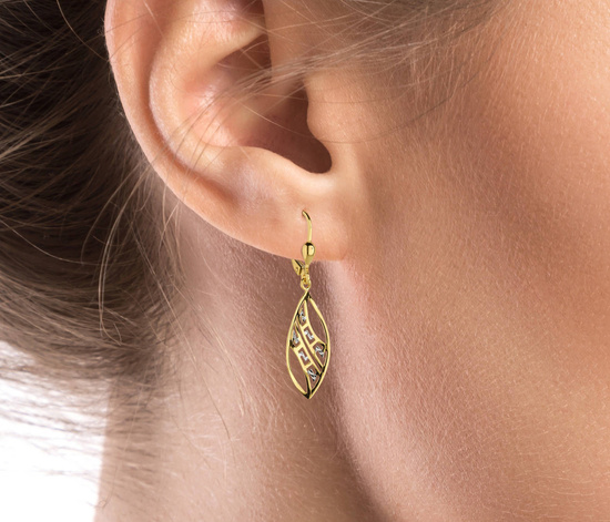 Złote kolczyki 375 greckie - wiszące
