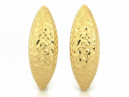 Kolczyki złote angielskie błyszczące bez kamieni