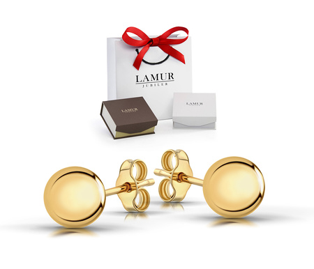 Złote kolczyki 585 - kulki, kuleczki