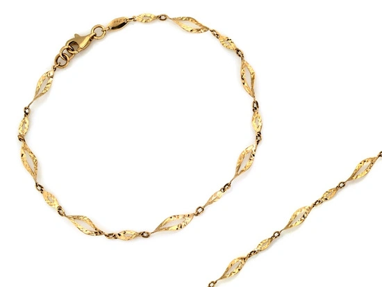 Bransoletka złota elementowa