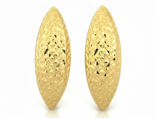 Kolczyki złote angielskie błyszczące bez kamieni