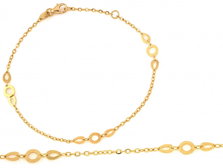 Złota bransoletka delikatna łańcuszkowa