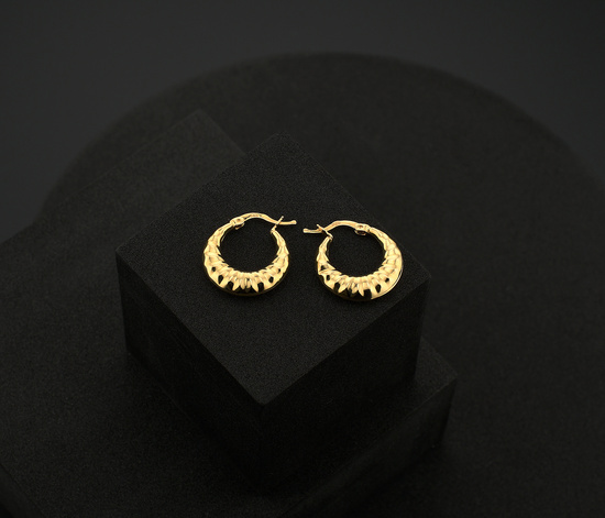 Złote kolczyki koła 585 - 19 mm