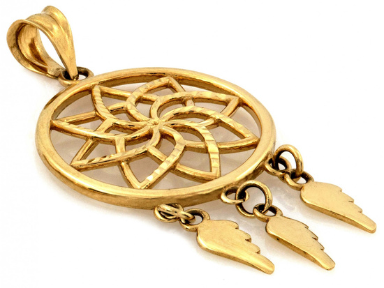 Zawieszka złota łapacz snów