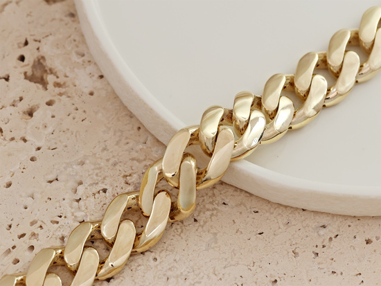 Bransoletka złota męska bardzo gruba pancerka