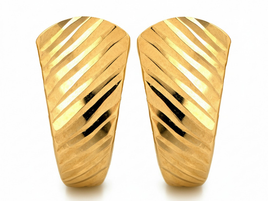 Kolczyki złote popularny wzór angielskie zdobione