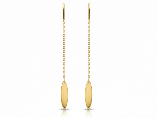 Kolczyki złote wiszące przeciągane długie