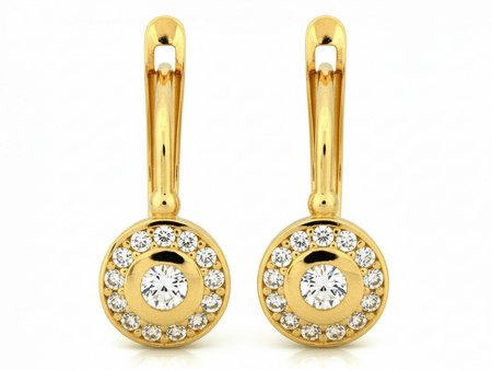 Kolczyki złote angielskie wygodne klasyczne