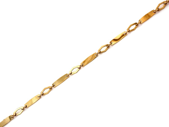 Bransoletka złota elementowa błyszcząca