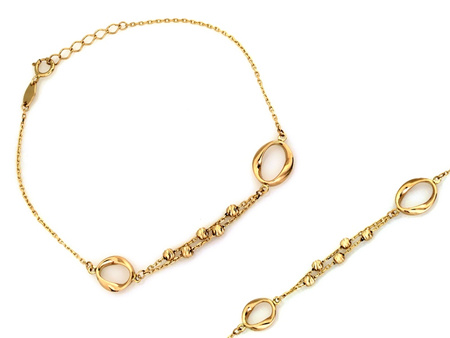 Złota bransoletka oryginalna łańcuszkowa