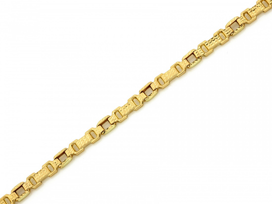 Bransoletka złota z błyszczących składanych elementów