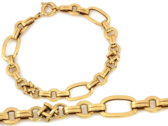 Efektowna gruba bransoleta z dużych geometrycznych ogniw