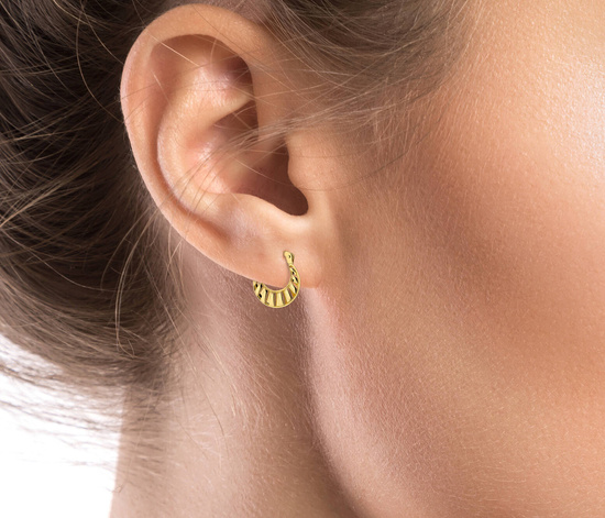 Złote kolczyki koła 375