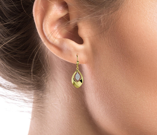 Złote kolczyki 375 - wiszące