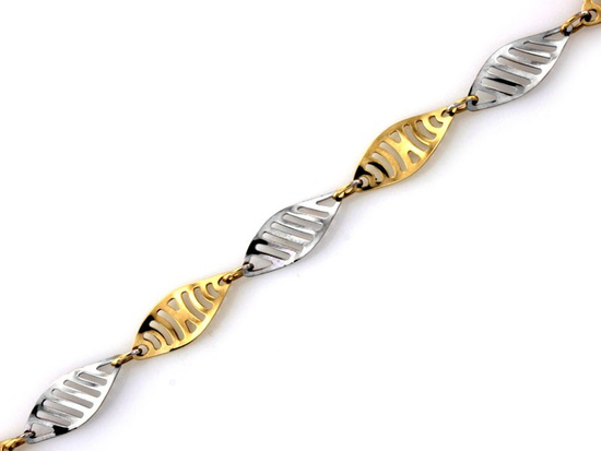 Elegancka dwukolorowa bransoletka damska