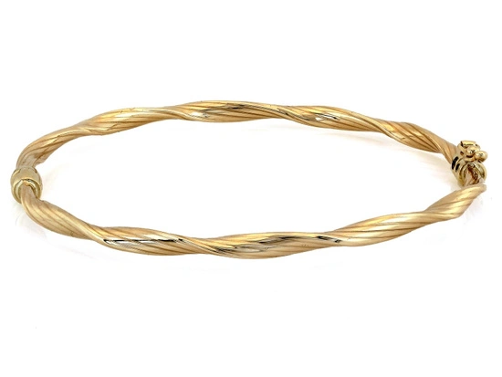 Bransoletka złota sztywna skręcona