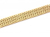 Złota bransoletka szeroka błyszcząca taśma z ruchomych elementów