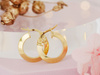 Małe złote koła kolczyki angielskie 17mm