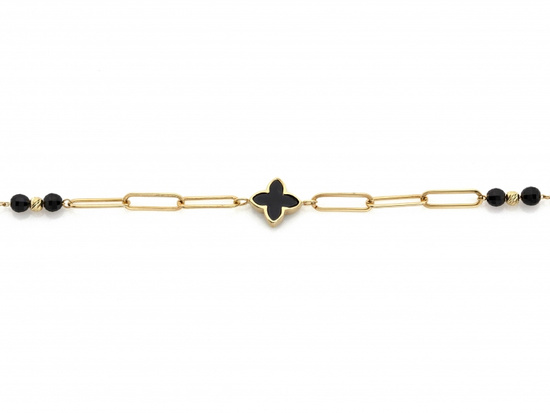 Modna złota bransoletka z modnymi motywami