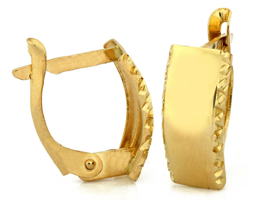 Kolczyki złote angielskie błyszczące