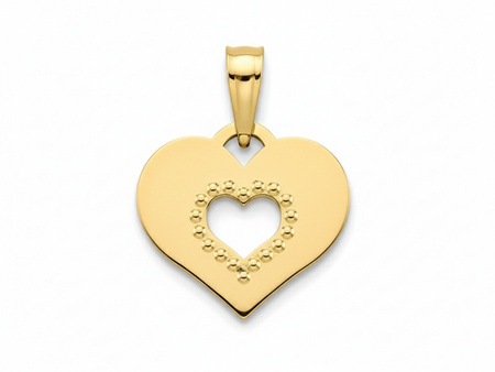Zawieszka złota wycinane serce