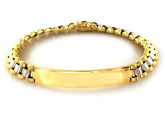 Bransoletka złota dwukolorowa męska