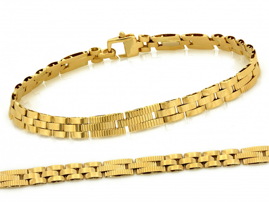 Złota bransoletka elementowa męska