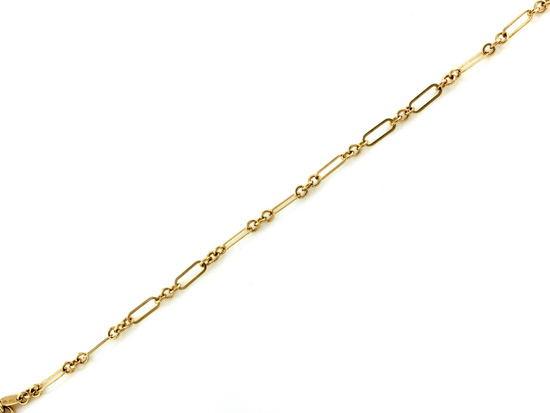 Złota bransoletka z delikatnych owalnych ogniw