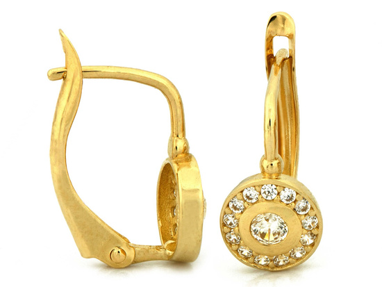 Kolczyki złote angielskie wygodne klasyczne