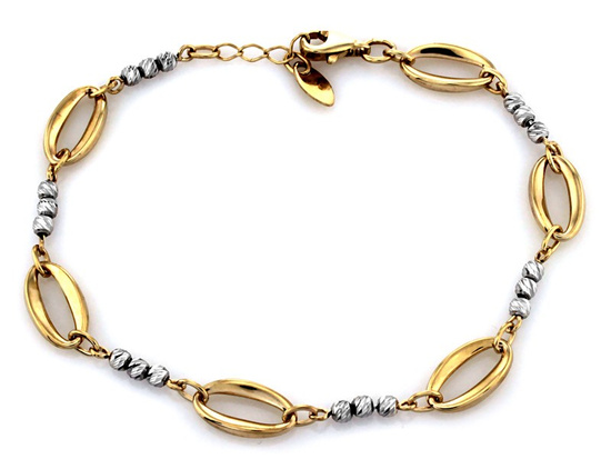 Bransoletka złota na każdą okazję dwukolorowa