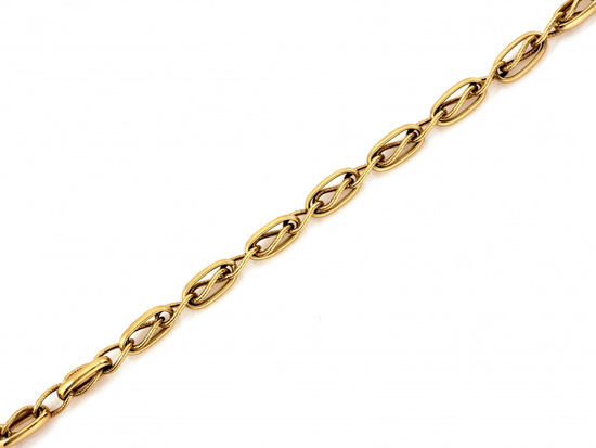 Modna złota bransoletka duże owalne ogniwa