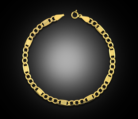 Złota bransoletka 585 figaro