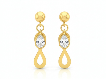 Kolczyki z wiszącą nieskończonością i cyrkonią