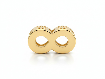 Zawieszka złota do bransoletki ażurowa nieskończoność